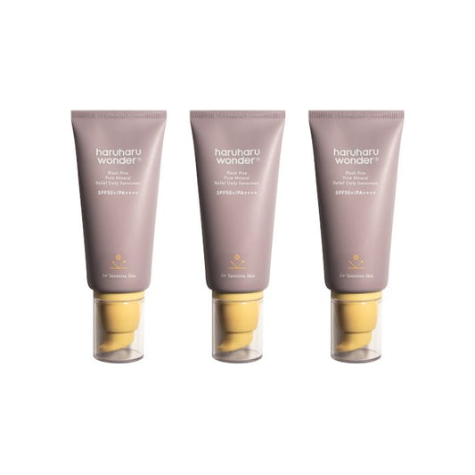 Wholesale haruharu wonder - Black Rice Pure Mineral Relief Daily Sunscreen SPF50+ PA++++ - 50ml 3ea Set | Carsha