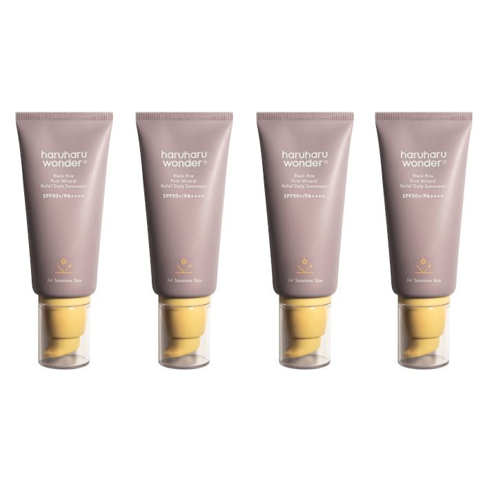 Wholesale haruharu wonder - Black Rice Pure Mineral Relief Daily Sunscreen SPF50+ PA++++ - 50ml 4ea Set | Carsha