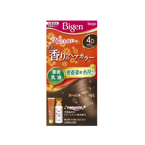 Wholesale hoyu - hoyu Bigen Fragrant Hair Color Emulsion - 40g + 60ml - 4D Calm Light Brown | Carsha