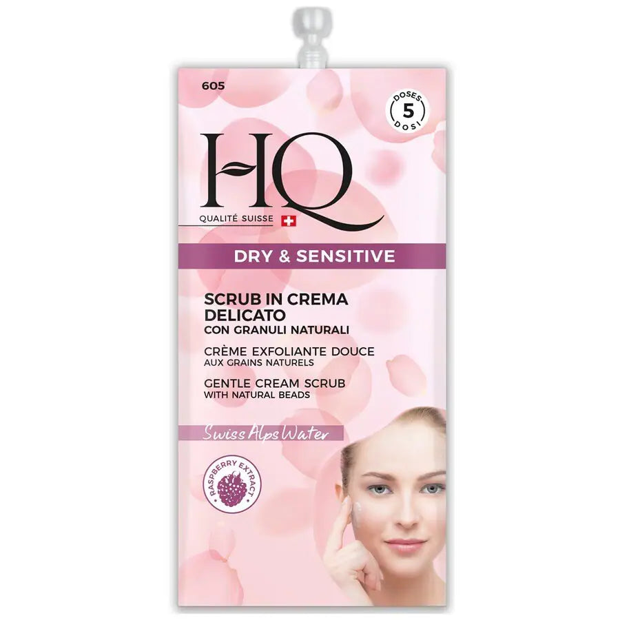 Hq Cosmetique Dry Sensitive Scrub delicato esfoliante Nocciolo Albicocca promozione