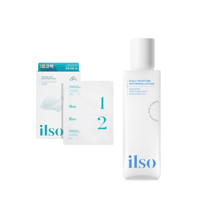 Wholesale ILSO - Natural Mild Clear Nose Pack - 5ea + Daily Moisture Softening Lotion - 150ml | Carsha