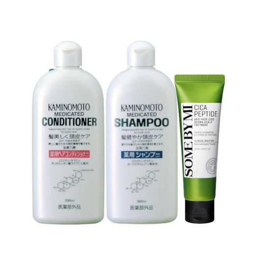 Wholesale KAMINOMOTO X SOME BY MI Hair Care Shampoo & Conitioner & Treatment Set | Carsha