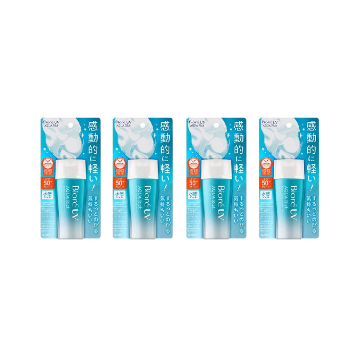Wholesale Kao Biore UV Aqua Rich Watery Gel SPF50+ PA++++ - 70ml 4pcs Set | Carsha