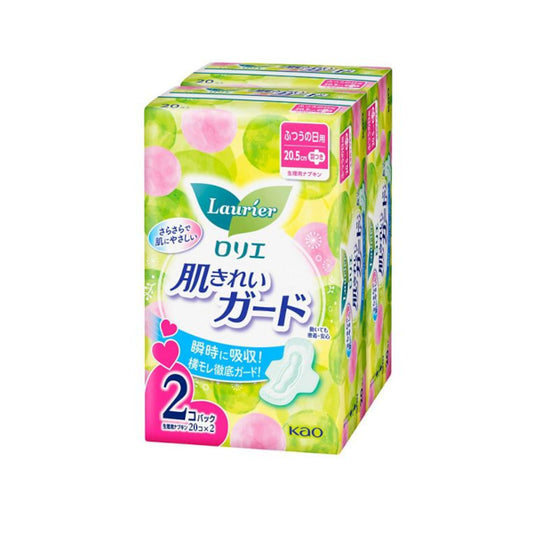 Wholesale Kao - Laurier Skin Clean Guard With Wings 20.5cm - 20 pcs x 2 | Carsha