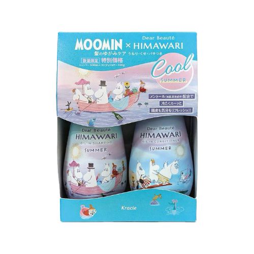 Wholesale Kracie - Moomin x Dear Beaute HIMAWARI Cool Summer Shampoo & Conditioner Pair Set - 500ml + 500g | Carsha