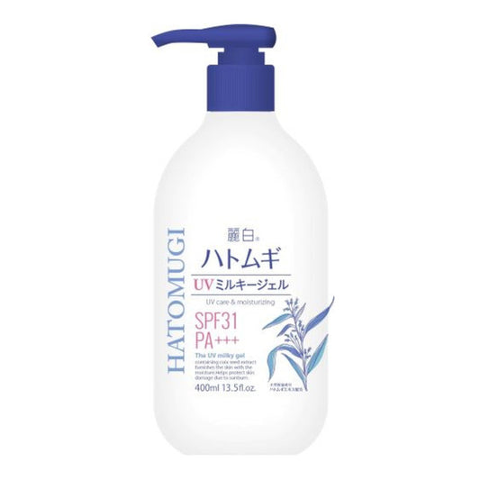 Wholesale KUMANO COSME - Reihaku Hatomugi UV Care & Moisturizing The UV Milky Gel SPF31 PA+++ - 400ml | Carsha