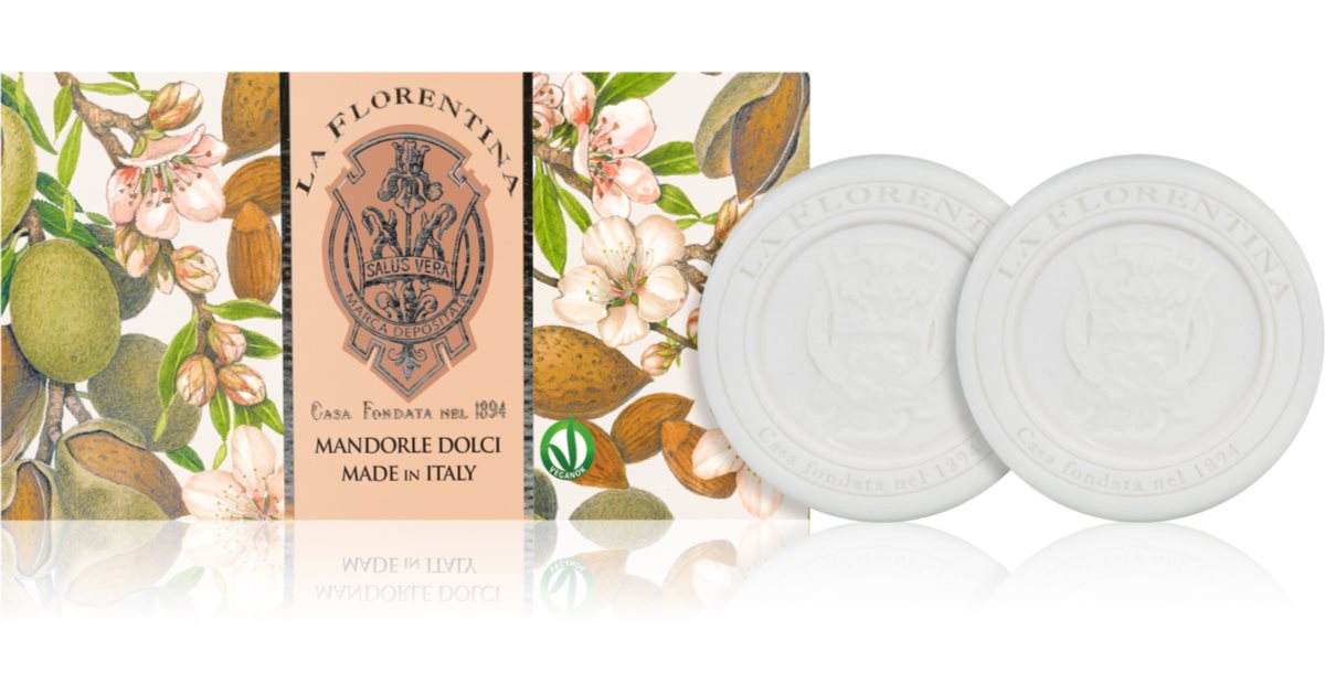 La florentina soap set 2 x 115 gr mandorle dolci