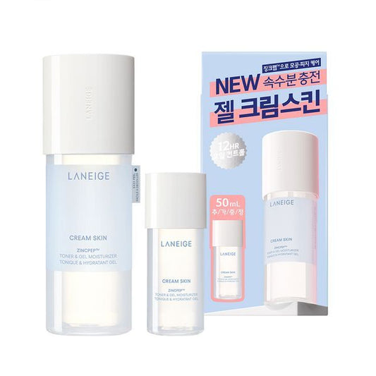 Wholesale LANEIGE - Cream Skin Zincpep™ Toner & Gel Moisturizer Set - 170ml + 50ml | Carsha