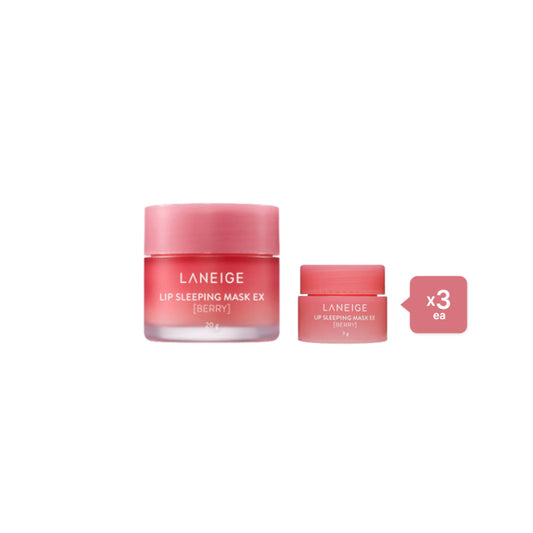 Wholesale LANEIGE Lip Sleeping Mask EX - Berry - 20g 1ea + 3g 3ea Set | Carsha