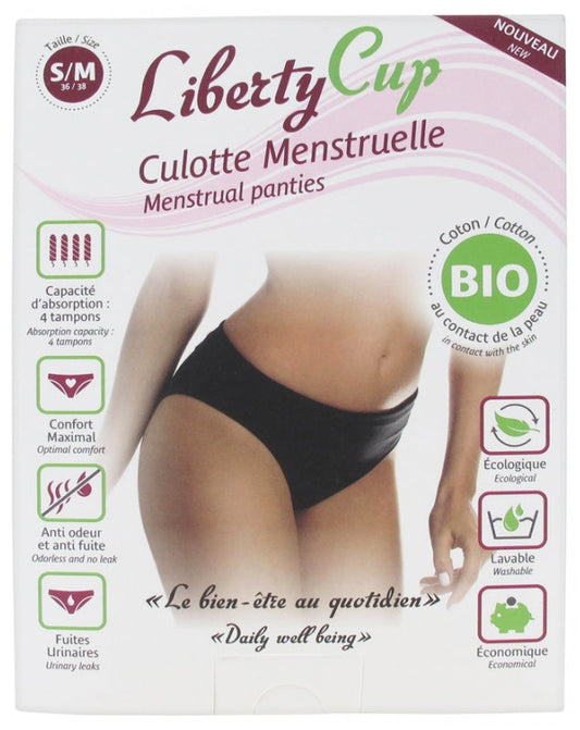 Liberty Cup Mutandine Mestruali Colore Nero Bio Taglia S/M