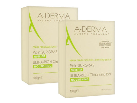 A-Derma Pain Surgras Nutriente Pelli Fragili Secche 2x100g Lotto × 2