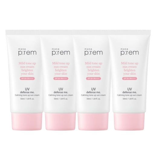 make p:rem UV Defense Me. Calming Tone Up Sun Cream (4ea) Set