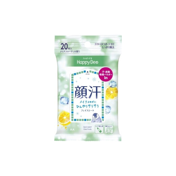 Wholesale Mandom - Happy Deo Body Sheet - 20 sheets - Clear Fruity | Carsha