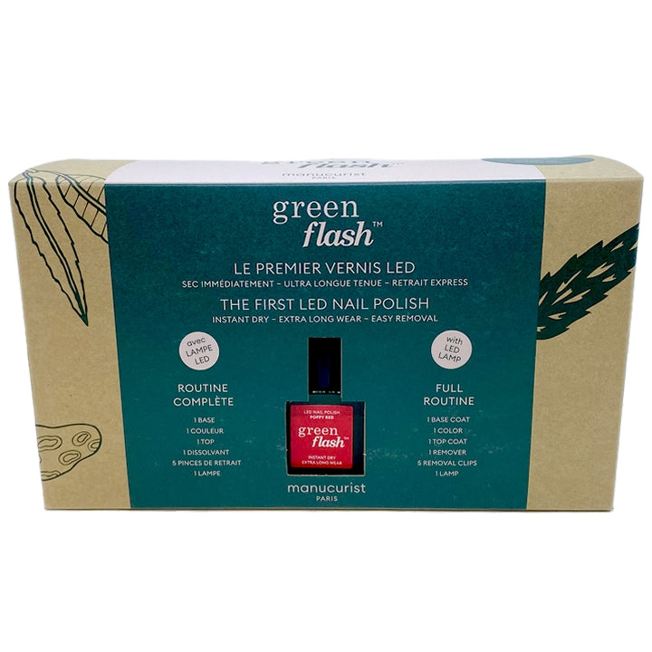 Manucurist Green Flash - Set Routine Completo - Smalto LED - Poppy Red + Lampada 24W