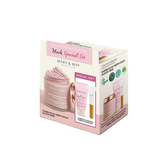 Wholesale DEAL Mary&May - Vegan Rose Hyaluronic Mask Special Set - 125g+30g | Carsha