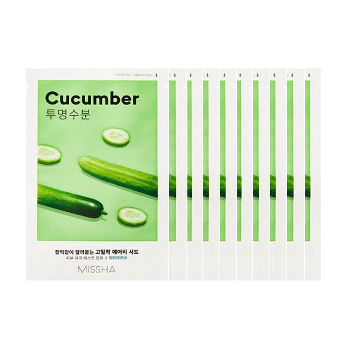 Wholesale MISSHA - Airy Fit Sheet Mask - Cucumber - 1pc 10ea Set | Carsha