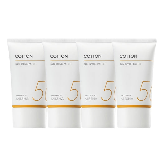 Wholesale MISSHA All Around Safe Block Cotton Sun SPF50+ PA++++ New Version of All Around Safe Block Daily Sun - 50ml 4ea Set | Carsha
