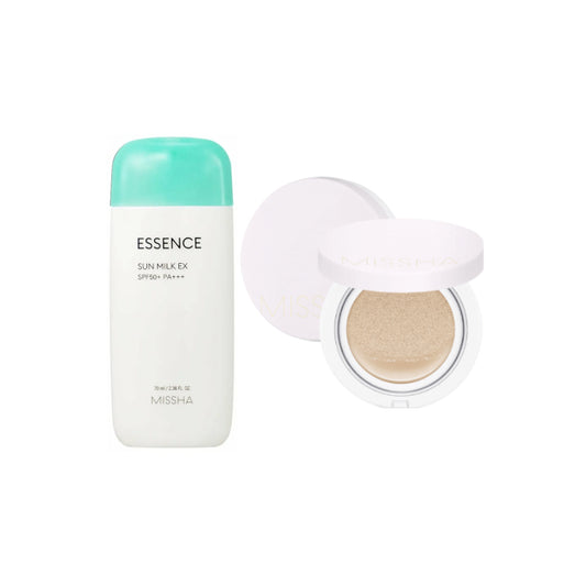 Wholesale MISSHA - All Around Safe Block Essence Sun Milk EX - 70ml SPF50+ PA+++ 1ea + Magic Cushion Cover Lasting - 15g SPF50+... | Carsha