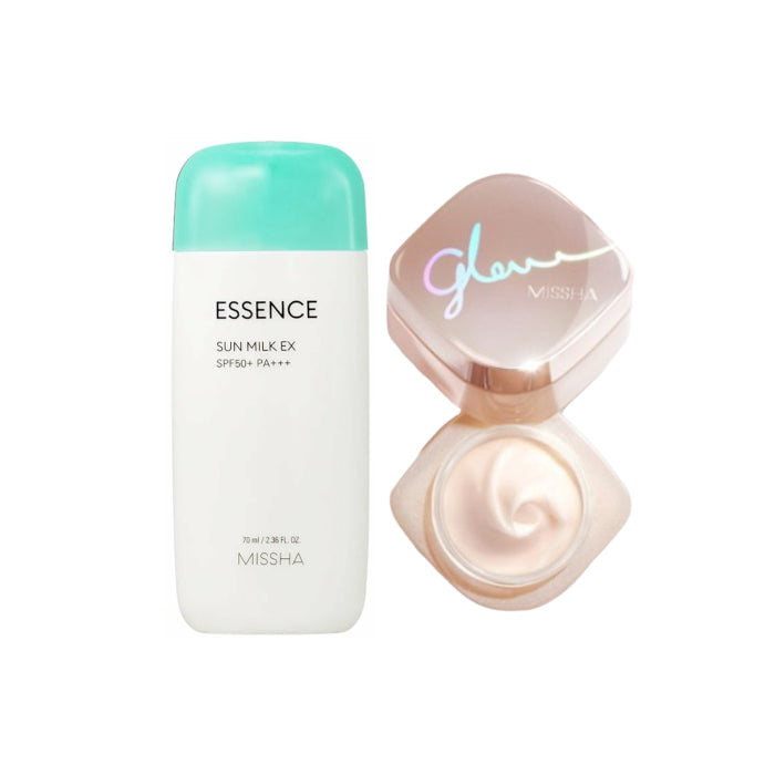 Wholesale MISSHA - All Around Safe Block Essence Sun Milk EX - 70ml SPF50+ PA+++ X MISSHA - Glow Skin Balm - 50ml | Carsha