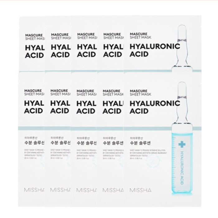 Wholesale MISSHA Mascure Solution Sheet Mask - Hyaluronic Acid - 1pc 10ea Set | Carsha