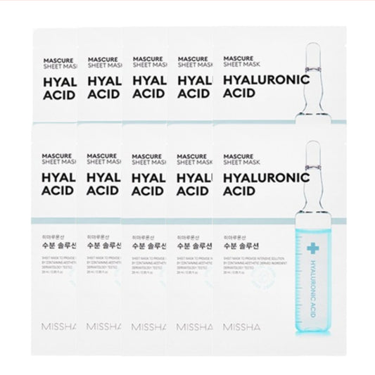Wholesale MISSHA Mascure Solution Sheet Mask - Hyaluronic Acid - 1pc 10ea Set | Carsha
