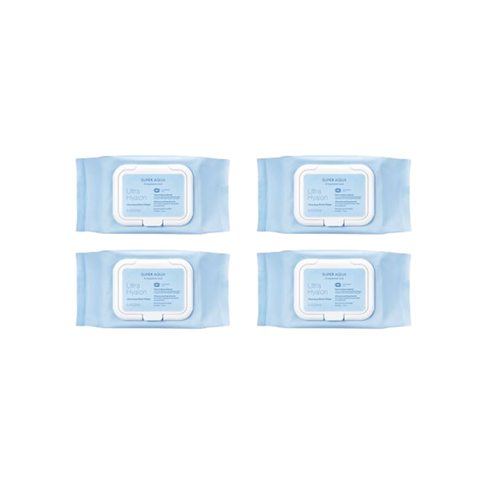 Wholesale MISSHA - Super Aqua Ultra Hyalron Cleansing Water Wipes - 1pack 30pcs 4ea Set | Carsha