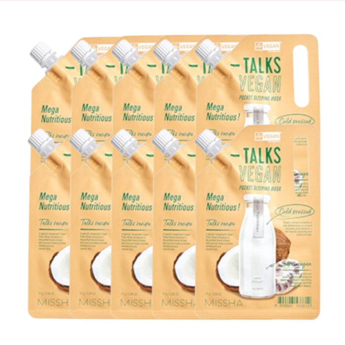 Wholesale MISSHA Talks Vegan Squeeze Pocket Sleeping Mask - Mega Nutritious - 10g 10ea Set | Carsha