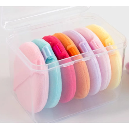 Wholesale MissLady - Pointed Powder Puff 7pcs - 7pcs - Radom Color- Round | Carsha
