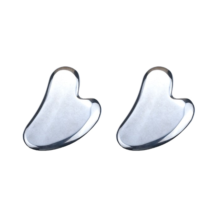 Wholesale MissLady - Scraping Board Gua Sha Massage Tool Heart-shaped 2ea Set - Metallic | Carsha