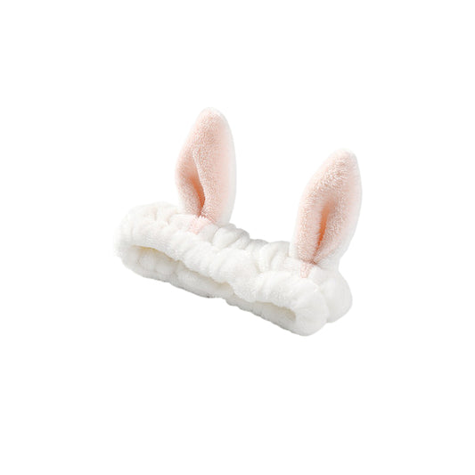 Wholesale MsBlossom - Face Wash Animal Ribbon Headband - 1pc - White | Carsha