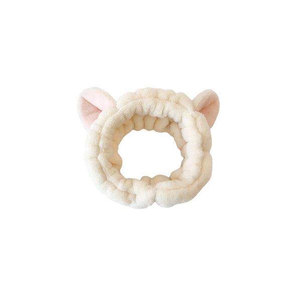 Wholesale MsBlossom - Face Wash Cat Ribbon Headband - 1pc - White | Carsha