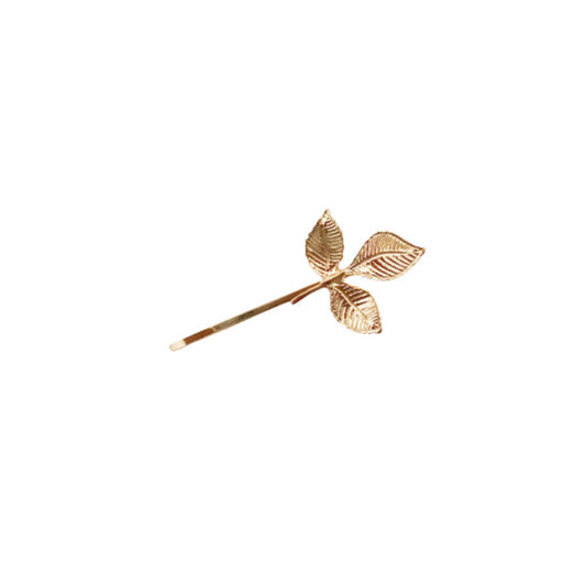 Wholesale MsBlossom - Leaf Hair Pin - 1pc - Gold | Carsha