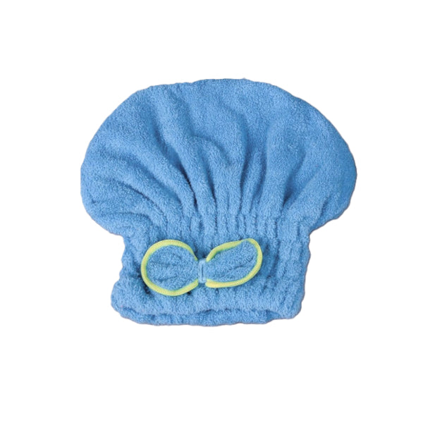 Wholesale MsBlossom - Ribbon Hair Drying Towel - 1pc - Blue | Carsha