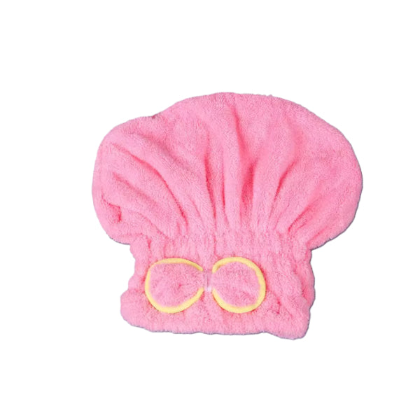 Wholesale MsBlossom - Ribbon Hair Drying Towel - 1pc - Pink | Carsha