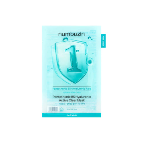 Wholesale numbuzin - No. 1 Pantothenic B5 Hyaluronic Active Clear Mask New Version of No.1 Dewy Glow Spa Sheet Mask - 1pc | Carsha