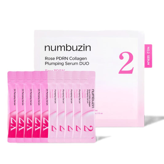 Wholesale numbuzin - No.2 Rose PDRN Collagen Plumping Serum Duo Trial Kit - 1.2ml*10ea | Carsha