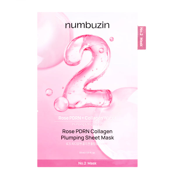 Wholesale numbuzin - No.2 Rose PDRN Collagen Plumping Sheet Mask - 1ea | Carsha