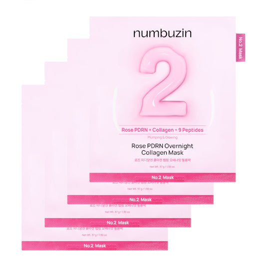Wholesale numbuzin - No.2 Rose PDRN Overnight Collagen Mask - 4ea | Carsha