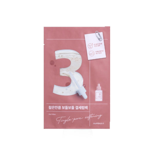 Wholesale Deal numbuzin - No.3 Tingle-Pore Softening Sheet Mask - 1pc | Carsha