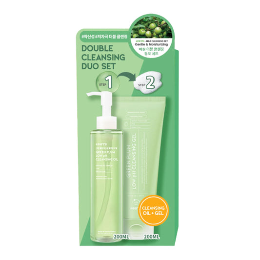 Wholesale OOTD - Green Plum Low pH Double Cleansing Duo Set - 200ml + 200ml | Carsha