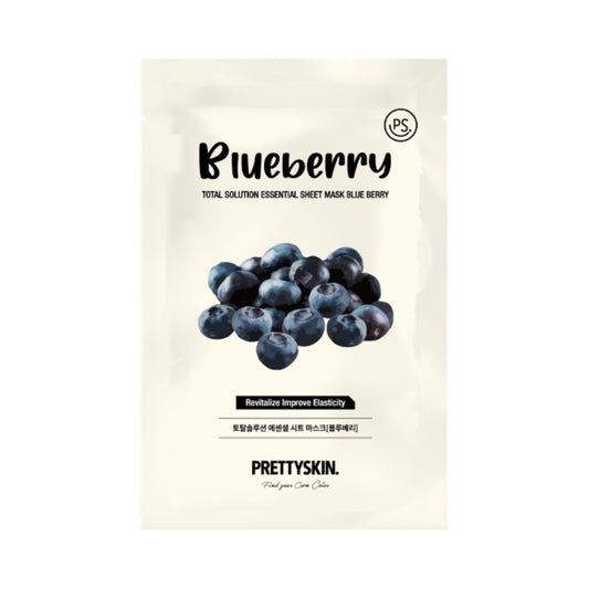 Wholesale PRETTYSKIN - Total Solution Essential Sheet Mask - 1pc - Blueberry | Carsha