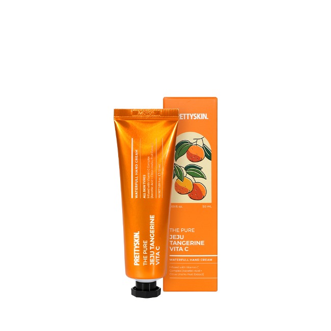 Wholesale PRETTYSKIN - The Pure Jeju Tangerine Vita C Waterfull Hand Cream - 50ml | Carsha