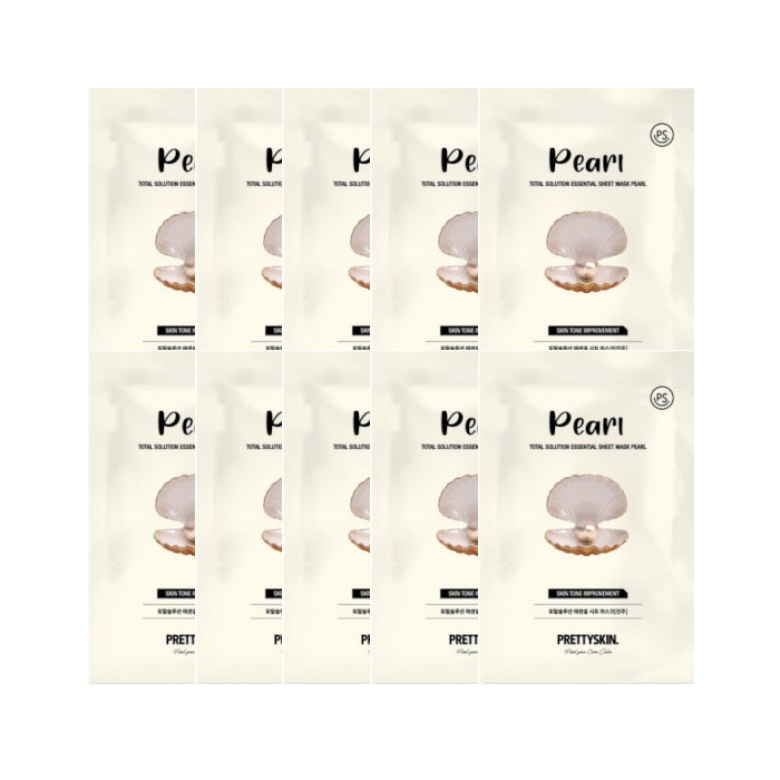 Wholesale PRETTYSKIN - Total Solution Essential Sheet Mask - Pearl - 1pc 10ea Set | Carsha
