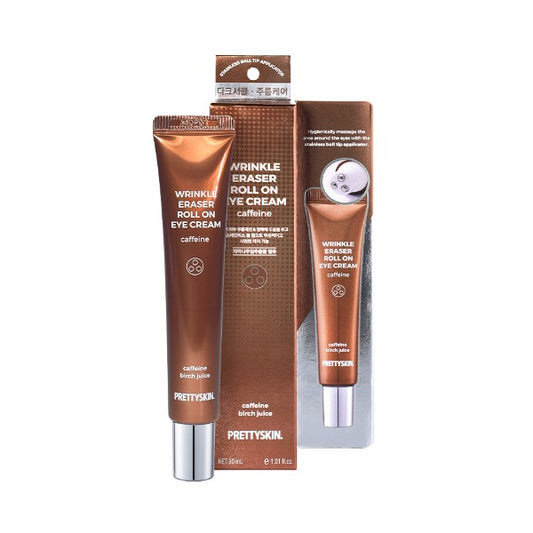 Wholesale PRETTYSKIN - Wrinkle Eraser Roll On Eye Cream - Caffeine - 30ml | Carsha
