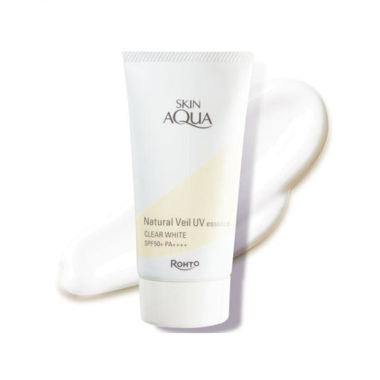 Wholesale Rohto Mentholatum - Skin Aqua Natural Veil UV Essence SPF 50+ PA++++ - 50g - Clear White | Carsha