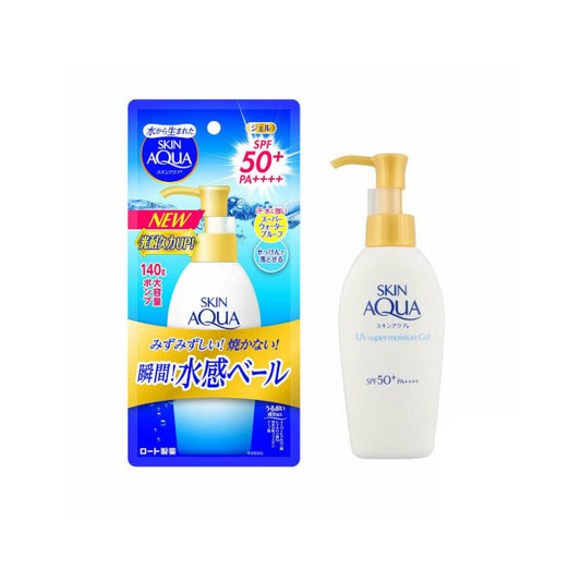 Wholesale Deal Rohto Mentholatum - Skin Aqua Sunscreen Super Moisture Gel Pump SPF50+PA ++++ - 140g - White | Carsha