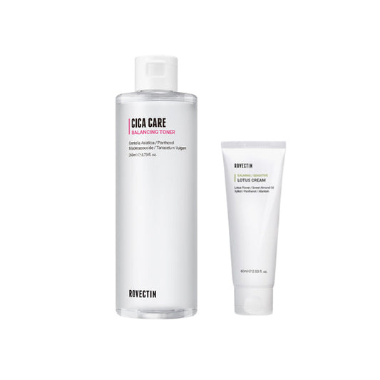 Wholesale ROVECTIN - Cica Care Purifying Toner - 260ml 1ea + Calming Lotus Cream New Version - 60ml 1ea Set | Carsha