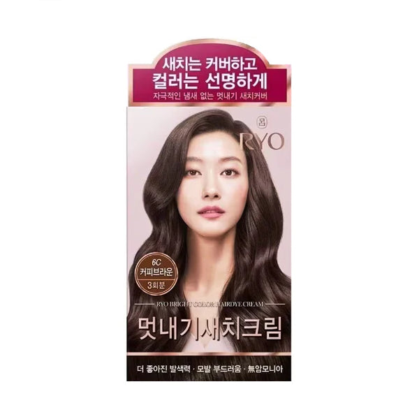 Wholesale Ryo Hair - Bright Color Hair Dye Cream - 1set - 6C Chocolate Brown | Carsha