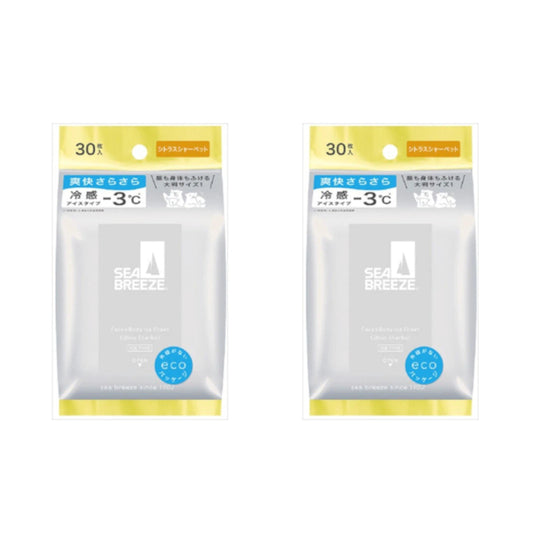 Shiseido - Sea Breeze Face & Body Ice Sheet - 30 sheets - Citrus Sherbet (2ea) Set