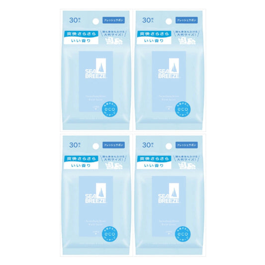 Shiseido - Sea Breeze Face & Body Ice Sheet - 30 sheets - Fresh Savon (4ea) Set